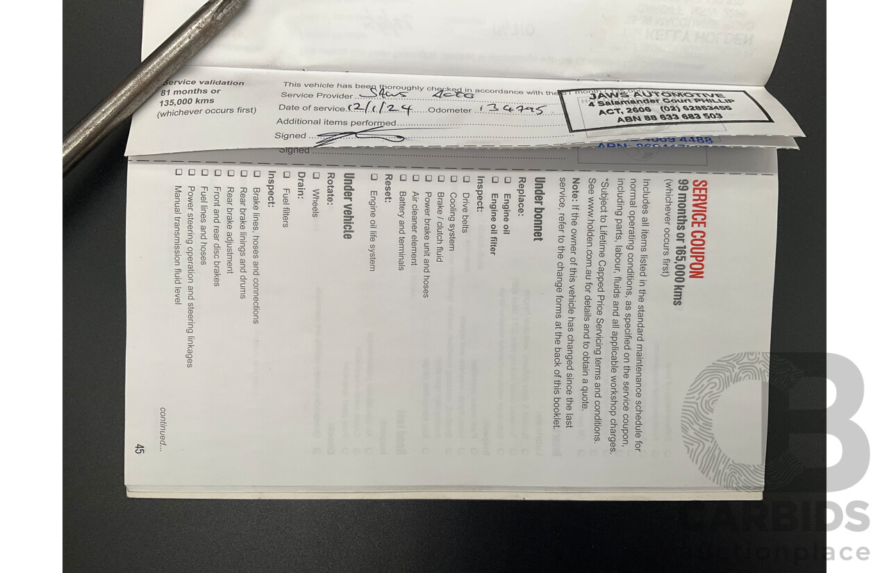 01/2017 Holden Trailblazer LTZ (4x4) RG MY17 4d Wagon Summit White Turbo Diesel 2.8L