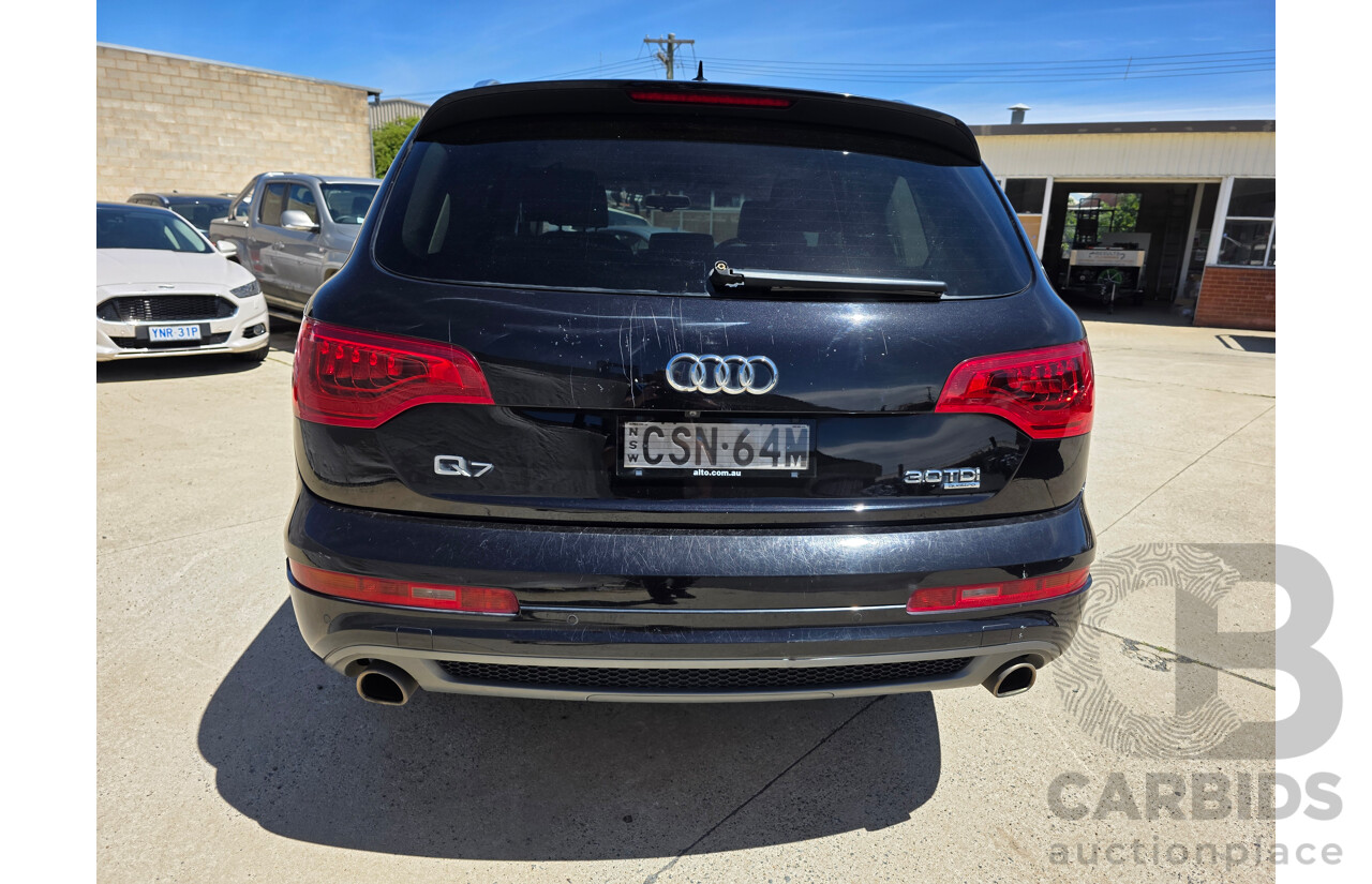 04/2014 Audi Q7 3.0 TDI S-Line Quattro (AWD) MY14 4D Wagon Black Turbo Diesel 3.0L (180kW) - 7 Seats