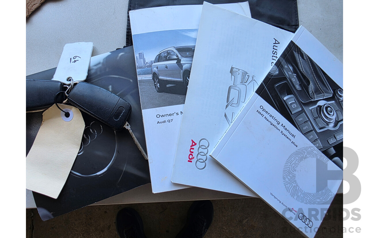 04/2014 Audi Q7 3.0 TDI S-Line Quattro (AWD) MY14 4D Wagon Black Turbo Diesel 3.0L (180kW) - 7 Seats