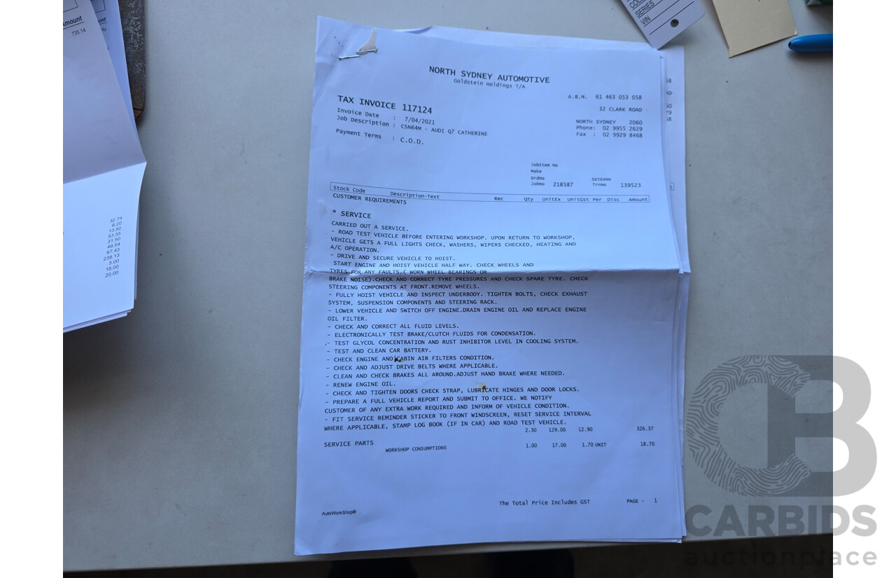 04/2014 Audi Q7 3.0 TDI S-Line Quattro (AWD) MY14 4D Wagon Black Turbo Diesel 3.0L (180kW) - 7 Seats