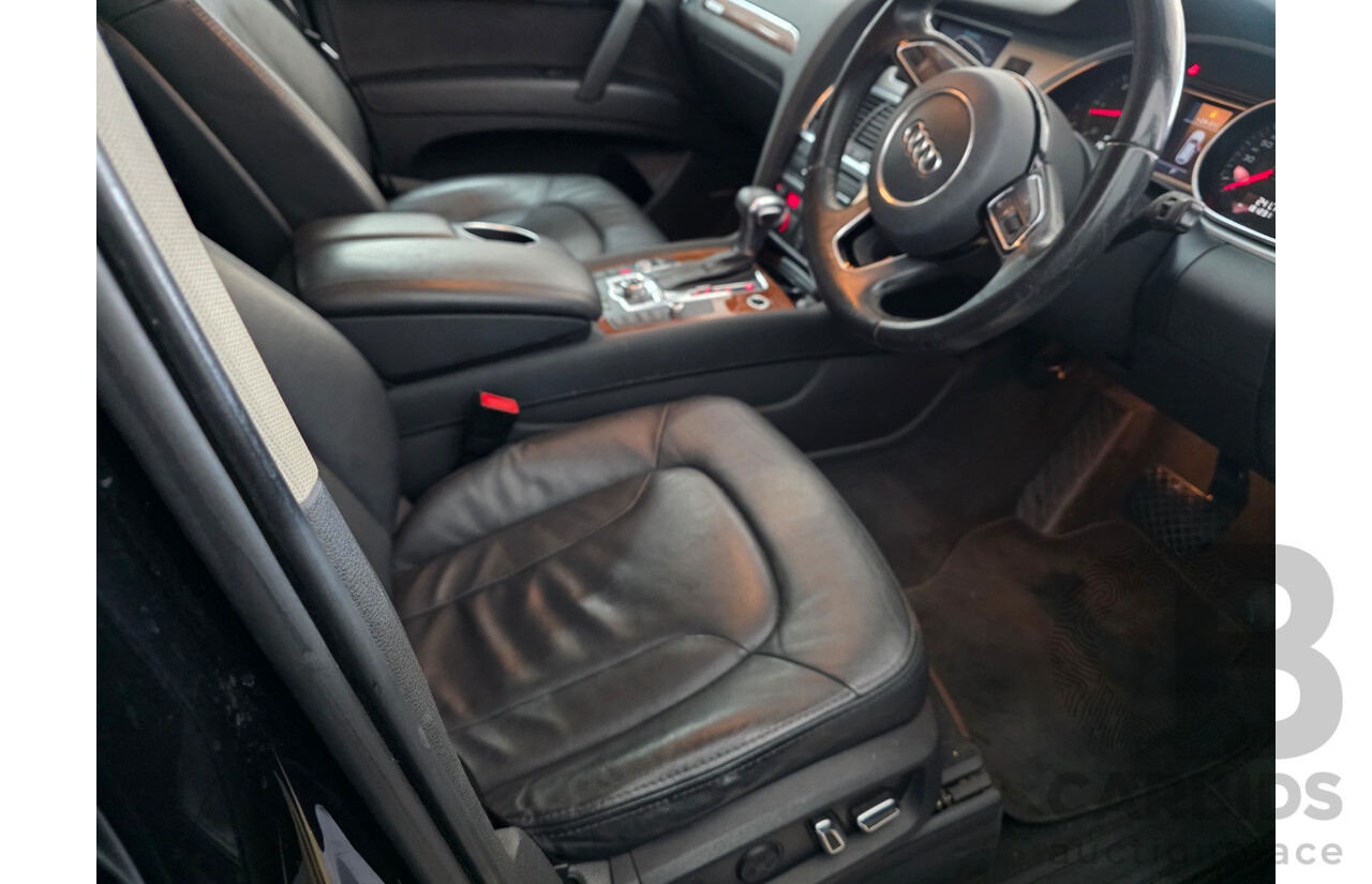 04/2014 Audi Q7 3.0 TDI S-Line Quattro (AWD) MY14 4D Wagon Black Turbo Diesel 3.0L (180kW) - 7 Seats