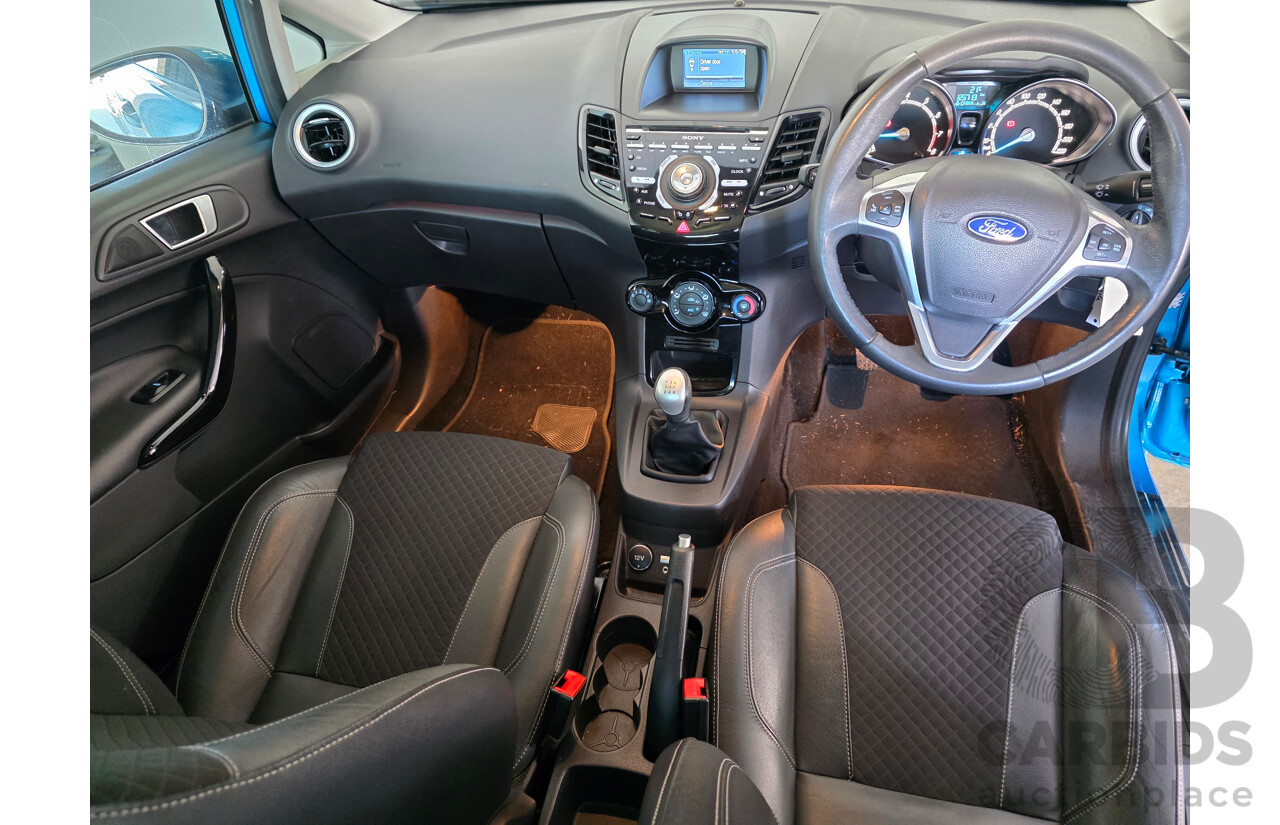 1/2014 Ford Fiesta Sport WZ 5d Hatchback Blue Turbo 1.0L