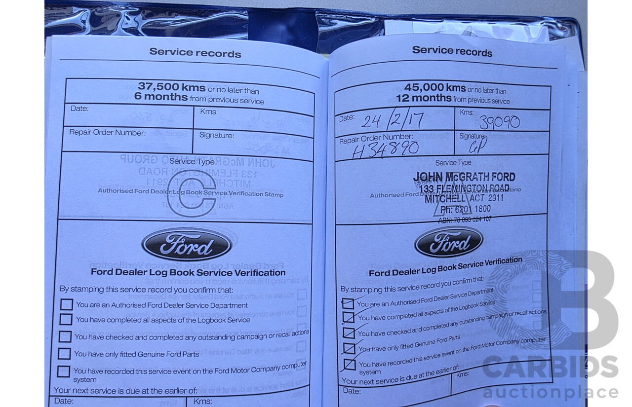 1/2014 Ford Fiesta Sport WZ 5d Hatchback Blue Turbo 1.0L