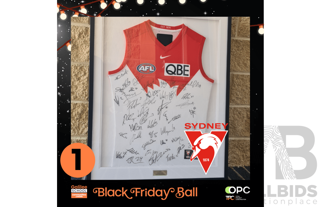 2023 Sydney Swans Team - Signed AFL Home Guernsey