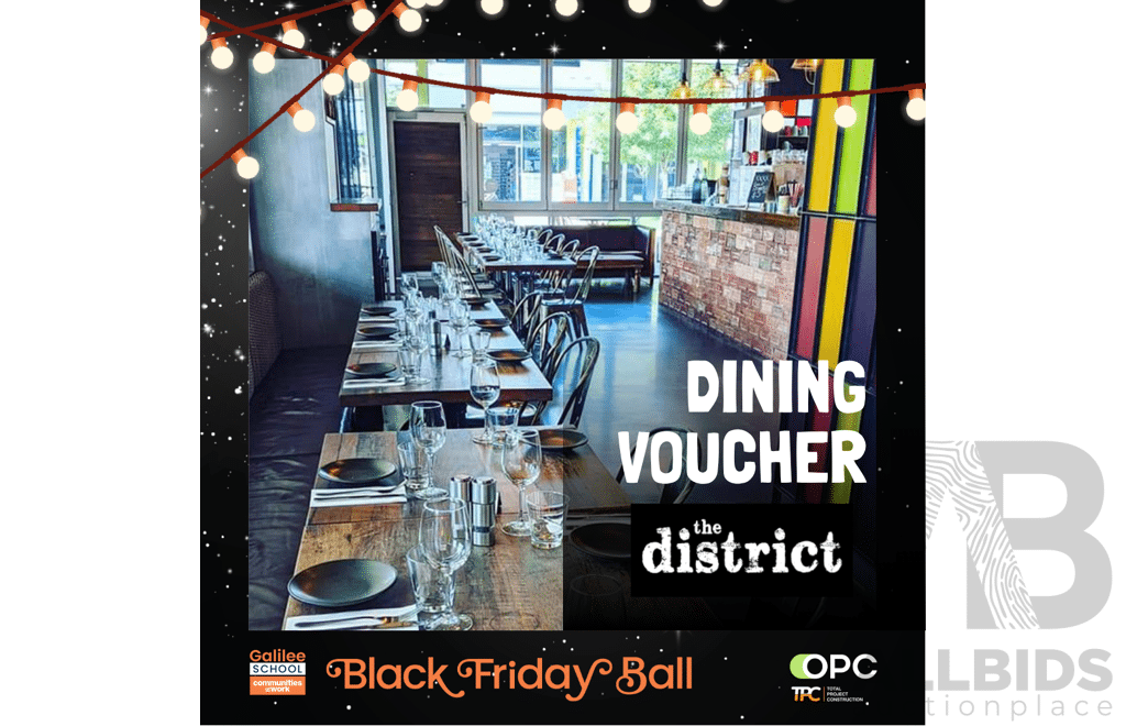 $300 Meal Voucher at The District Crace