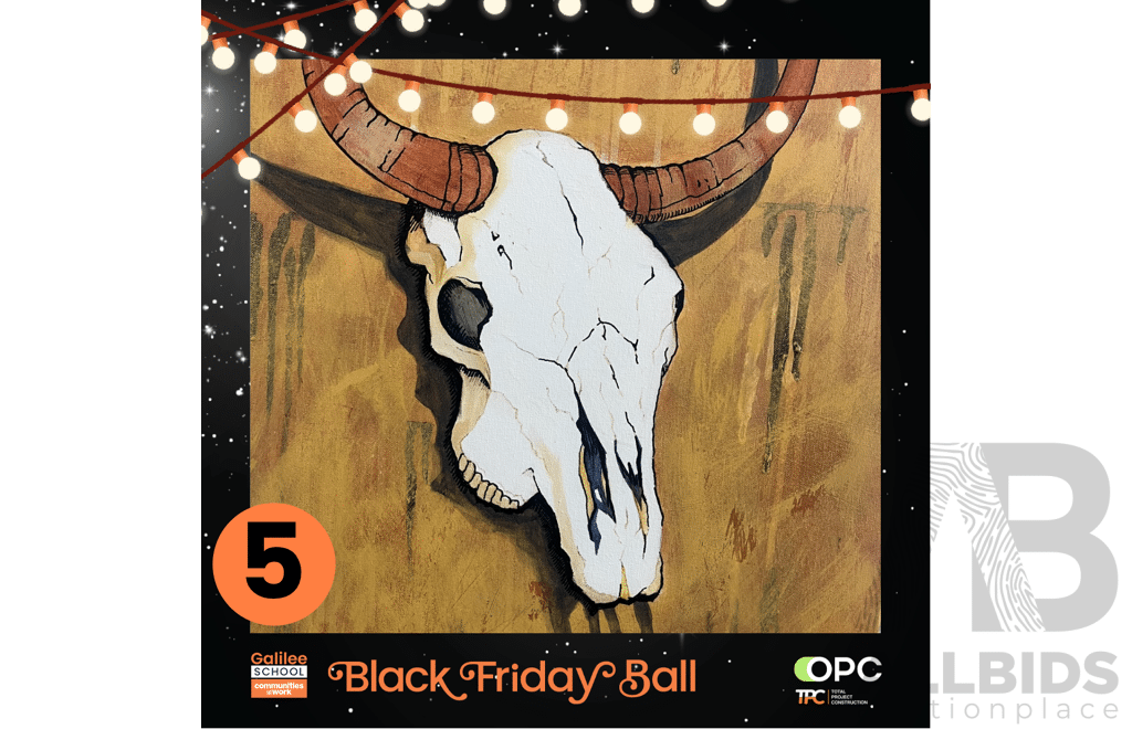 'Ram's Skull' Art On Canvas By Michelle Raap