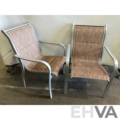 Indulgence Mesh Outdoor Dining Chairs - Lot of Six