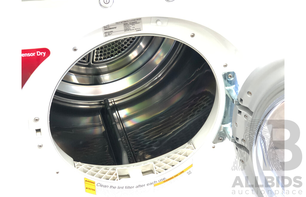 LG Sensor Dry 8kg Front Loader Condenser Clothes Dryer