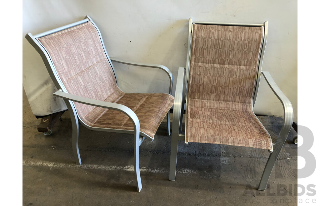 Indulgence Mesh Outdoor Dining Chairs - Lot of Six