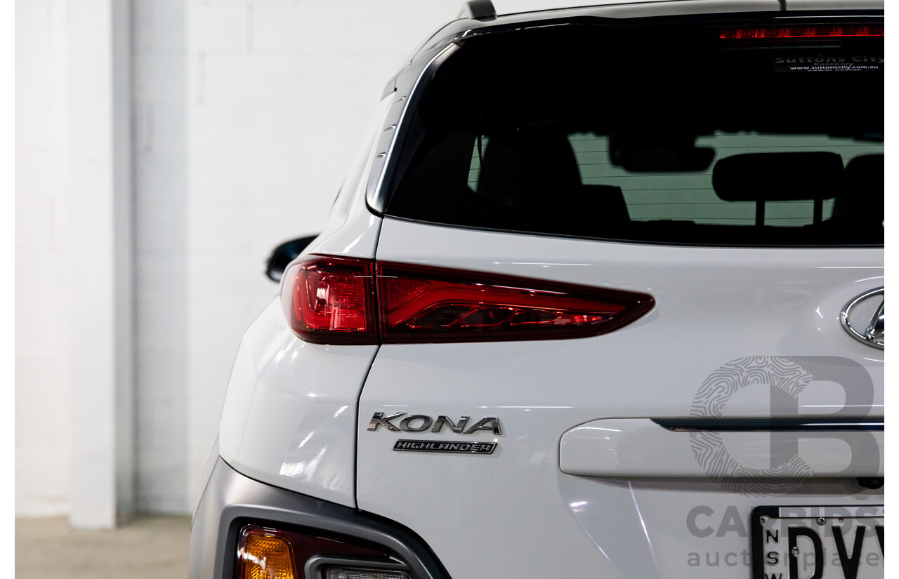 03/2018 Hyundai Kona Highlander (AWD) OS 4d Wagon Chalk White Turbo 1.6L