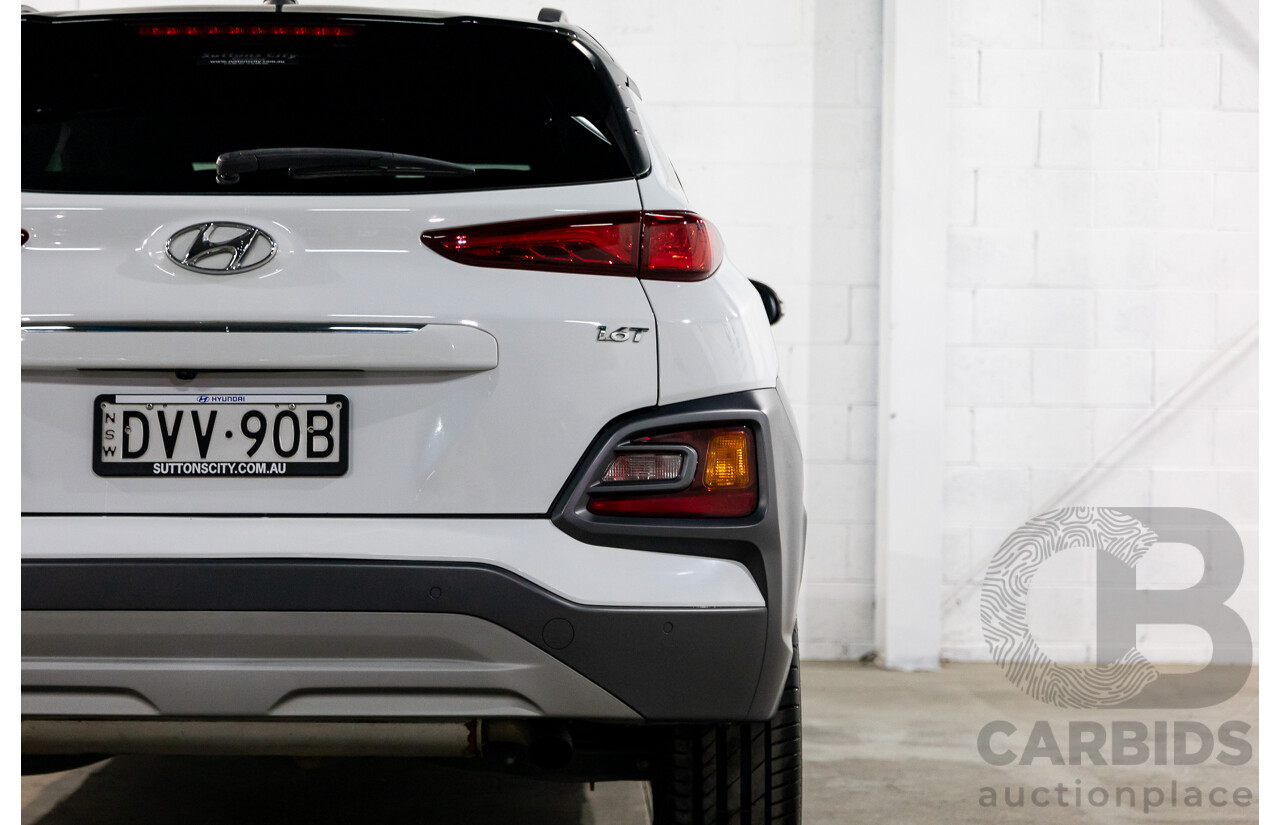 03/2018 Hyundai Kona Highlander (AWD) OS 4d Wagon Chalk White Turbo 1.6L