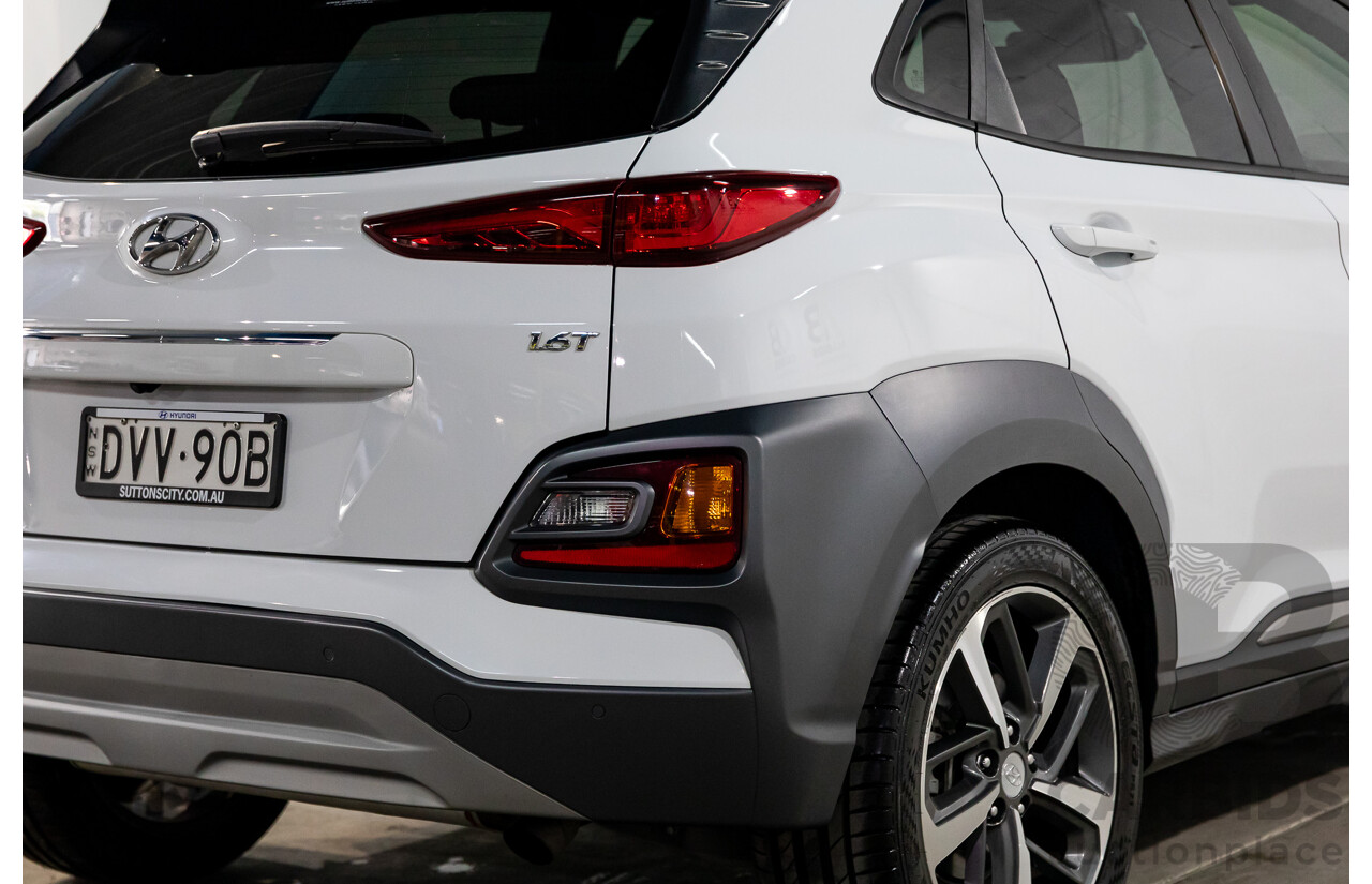 03/2018 Hyundai Kona Highlander (AWD) OS 4d Wagon Chalk White Turbo 1.6L