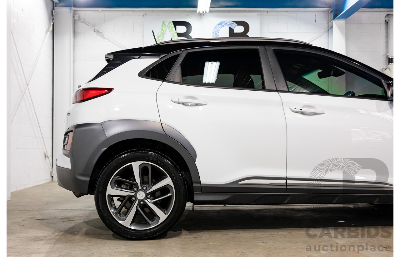 03/2018 Hyundai Kona Highlander (AWD) OS 4d Wagon Chalk White Turbo 1.6L