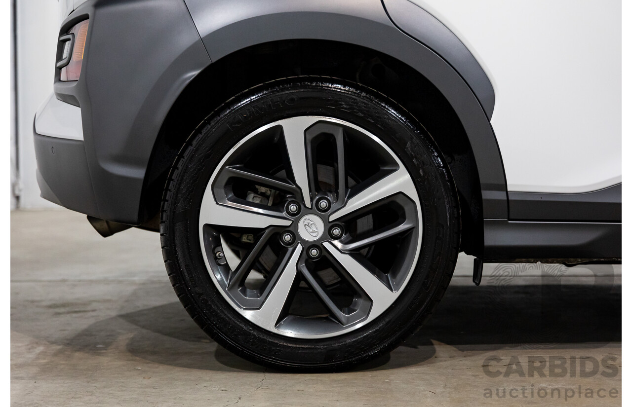 03/2018 Hyundai Kona Highlander (AWD) OS 4d Wagon Chalk White Turbo 1.6L