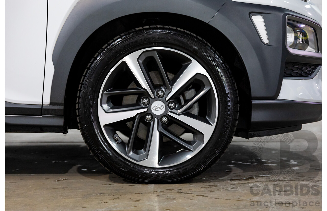 03/2018 Hyundai Kona Highlander (AWD) OS 4d Wagon Chalk White Turbo 1.6L