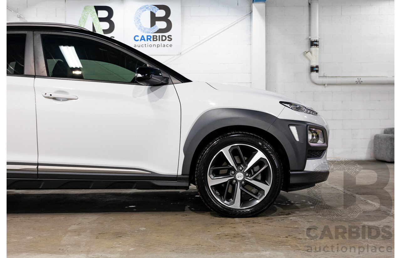 03/2018 Hyundai Kona Highlander (AWD) OS 4d Wagon Chalk White Turbo 1.6L