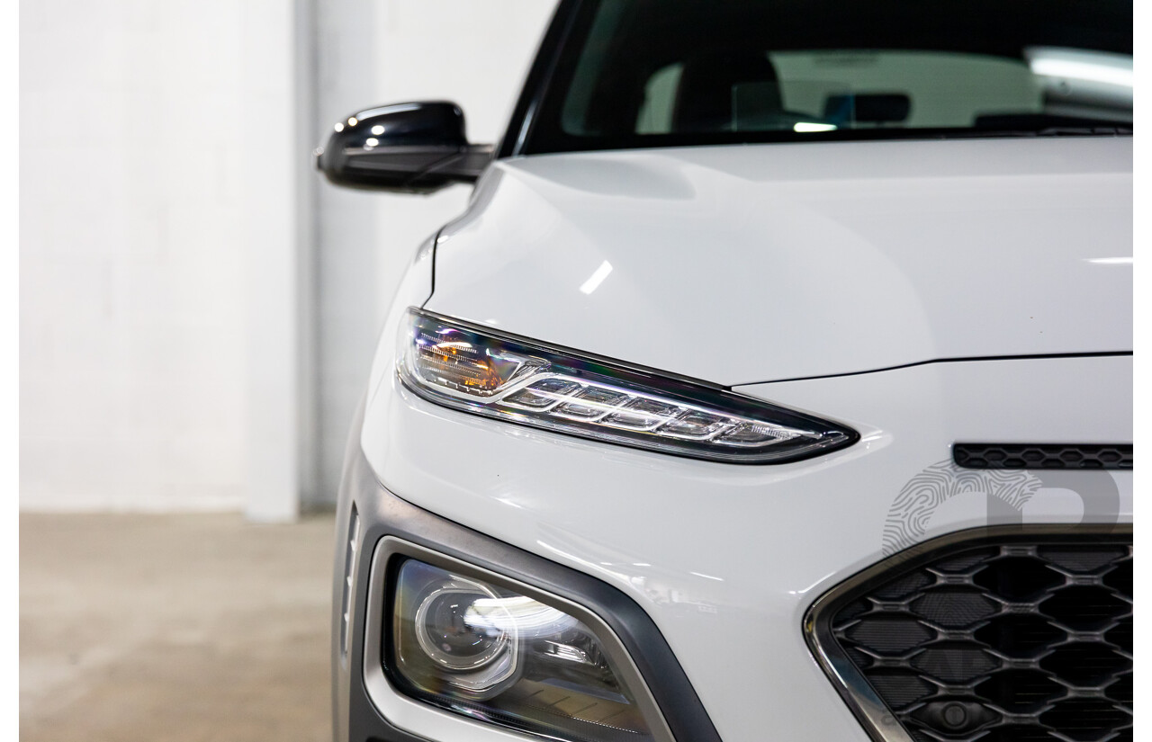 03/2018 Hyundai Kona Highlander (AWD) OS 4d Wagon Chalk White Turbo 1.6L