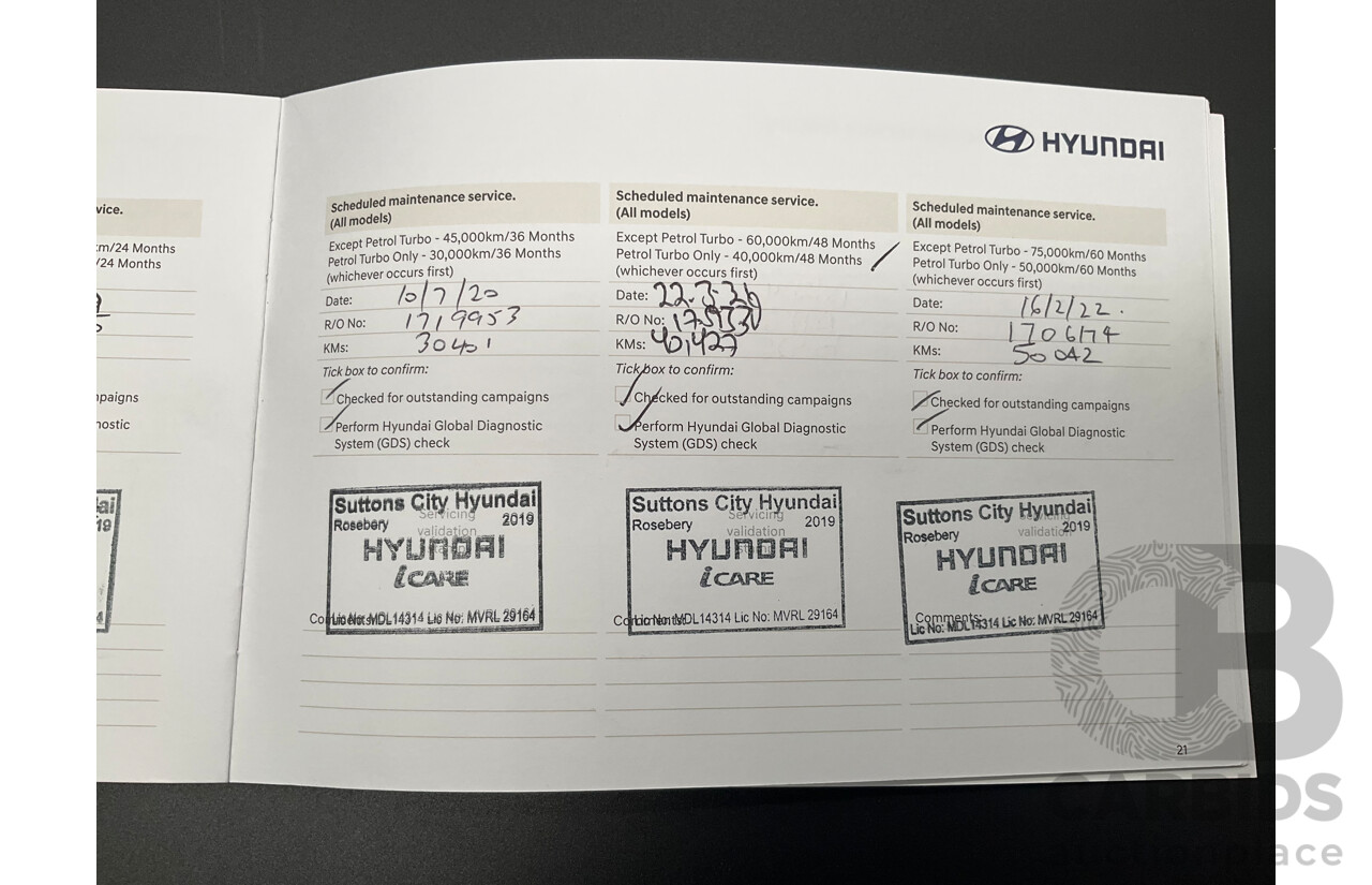 03/2018 Hyundai Kona Highlander (AWD) OS 4d Wagon Chalk White Turbo 1.6L