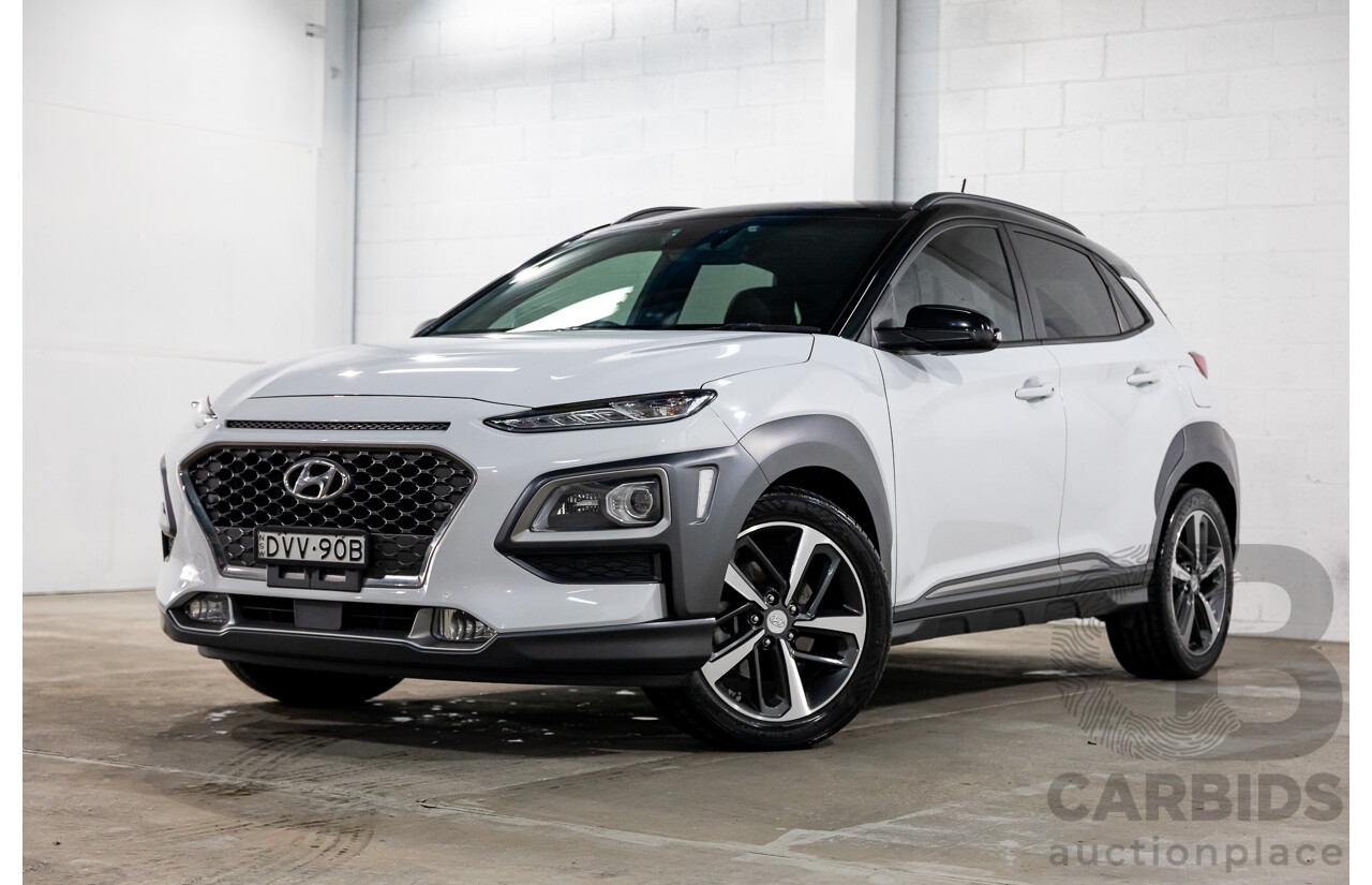 03/2018 Hyundai Kona Highlander (AWD) OS 4d Wagon Chalk White Turbo 1.6L