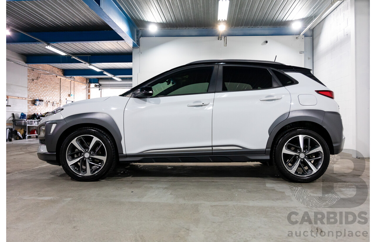 03/2018 Hyundai Kona Highlander (AWD) OS 4d Wagon Chalk White Turbo 1.6L