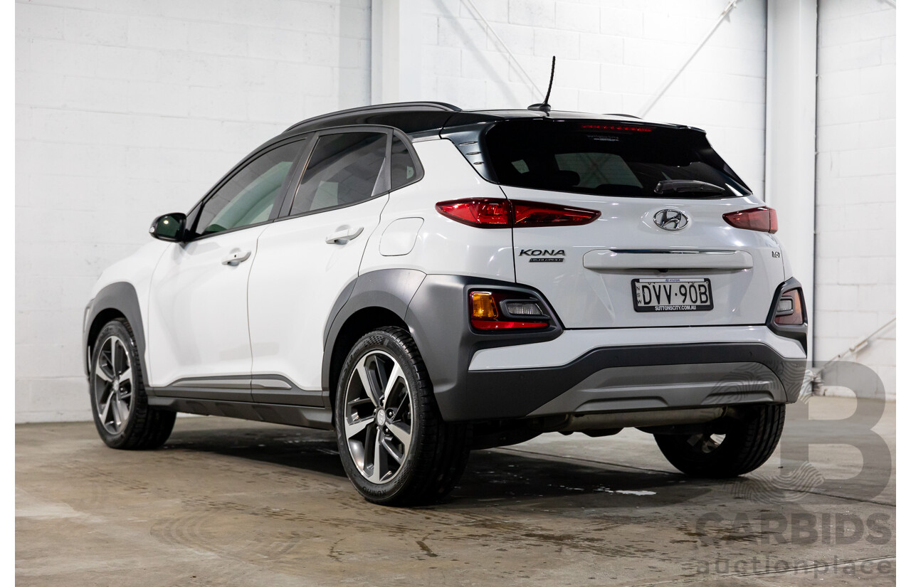 03/2018 Hyundai Kona Highlander (AWD) OS 4d Wagon Chalk White Turbo 1.6L