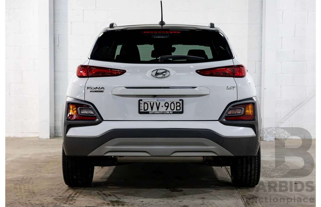 03/2018 Hyundai Kona Highlander (AWD) OS 4d Wagon Chalk White Turbo 1.6L