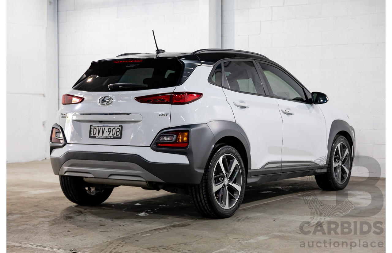 03/2018 Hyundai Kona Highlander (AWD) OS 4d Wagon Chalk White Turbo 1.6L