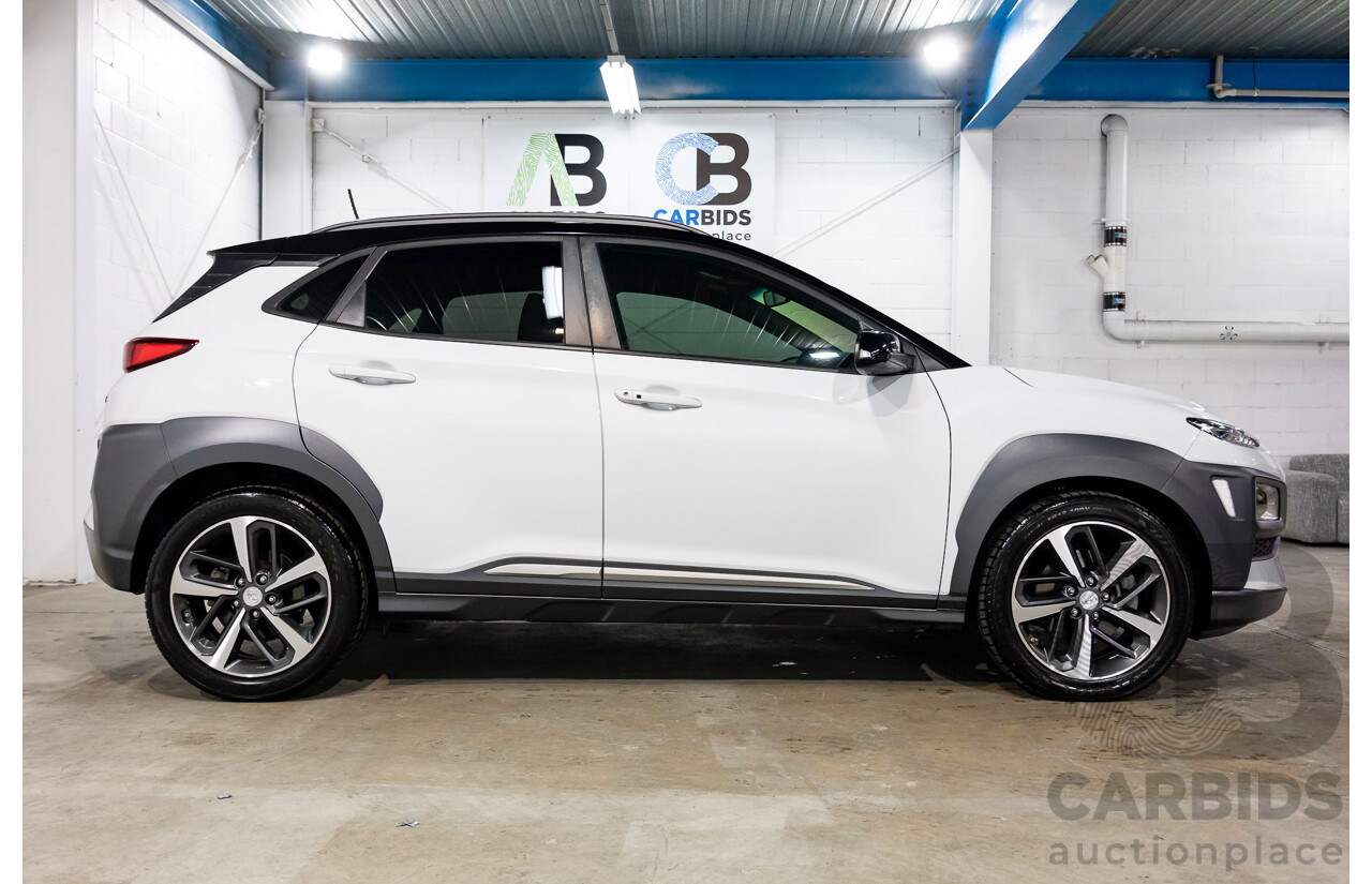 03/2018 Hyundai Kona Highlander (AWD) OS 4d Wagon Chalk White Turbo 1.6L