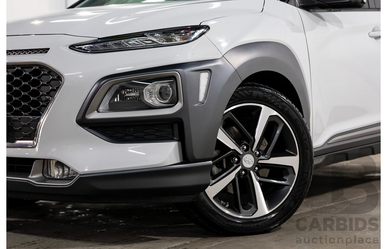 03/2018 Hyundai Kona Highlander (AWD) OS 4d Wagon Chalk White Turbo 1.6L