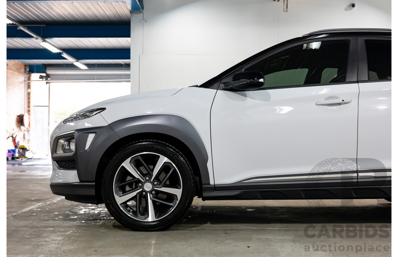 03/2018 Hyundai Kona Highlander (AWD) OS 4d Wagon Chalk White Turbo 1.6L
