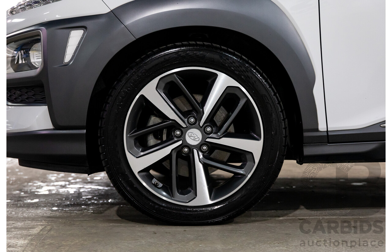 03/2018 Hyundai Kona Highlander (AWD) OS 4d Wagon Chalk White Turbo 1.6L