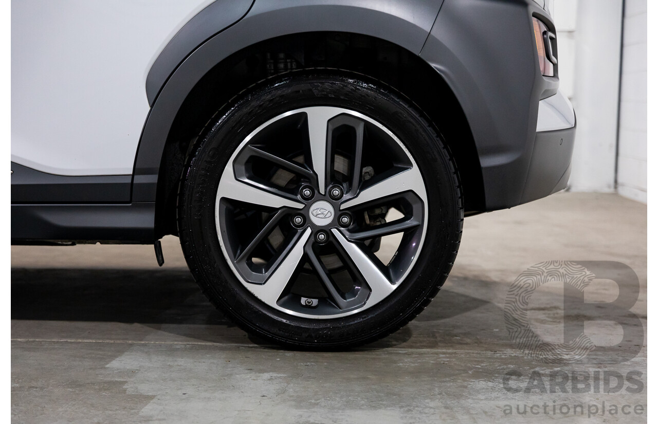 03/2018 Hyundai Kona Highlander (AWD) OS 4d Wagon Chalk White Turbo 1.6L