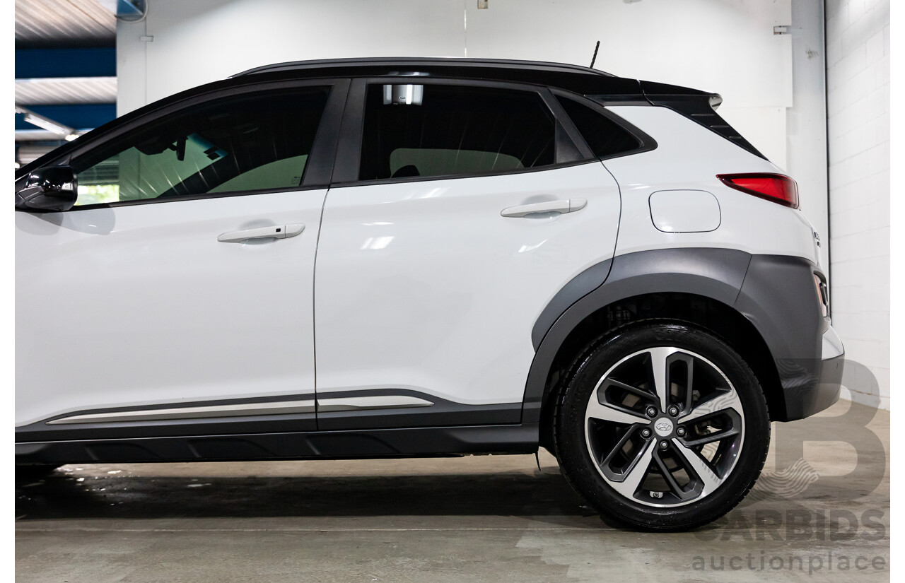 03/2018 Hyundai Kona Highlander (AWD) OS 4d Wagon Chalk White Turbo 1.6L