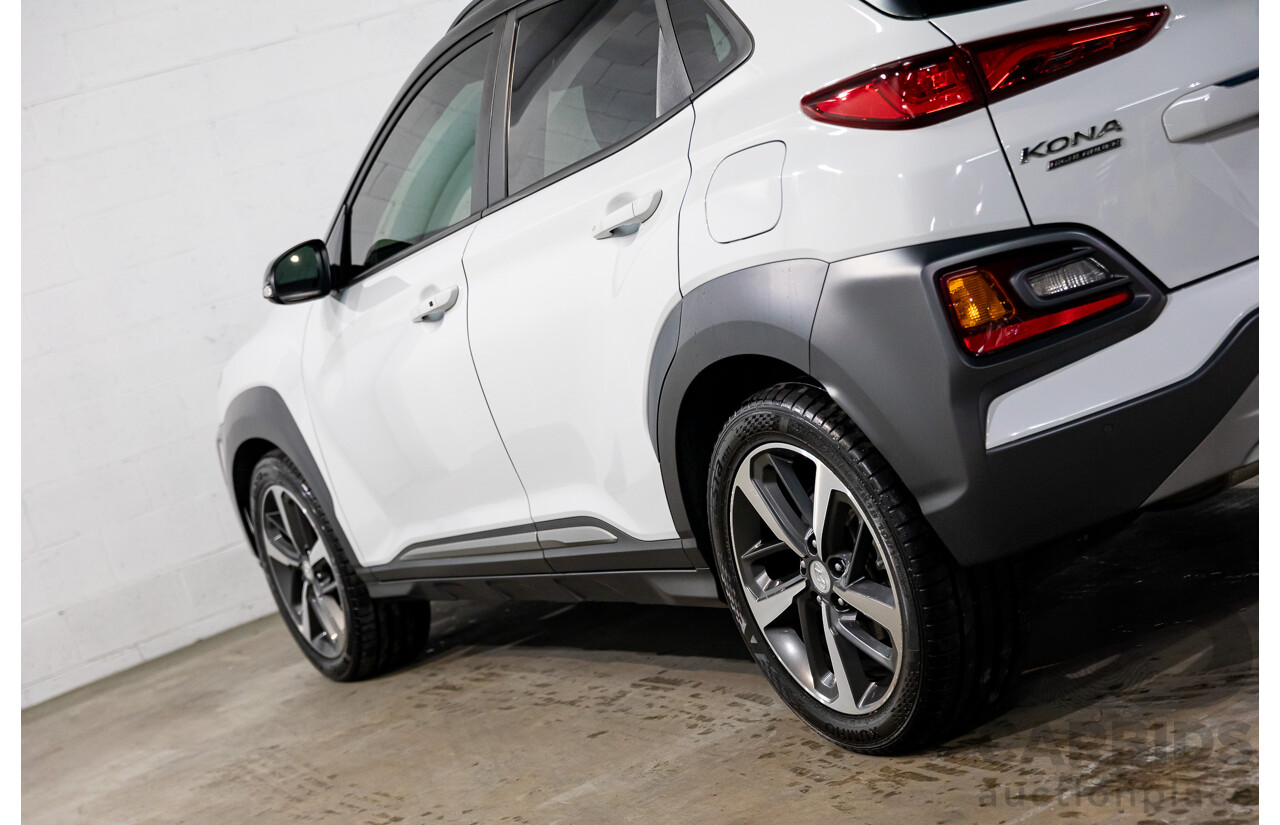 03/2018 Hyundai Kona Highlander (AWD) OS 4d Wagon Chalk White Turbo 1.6L