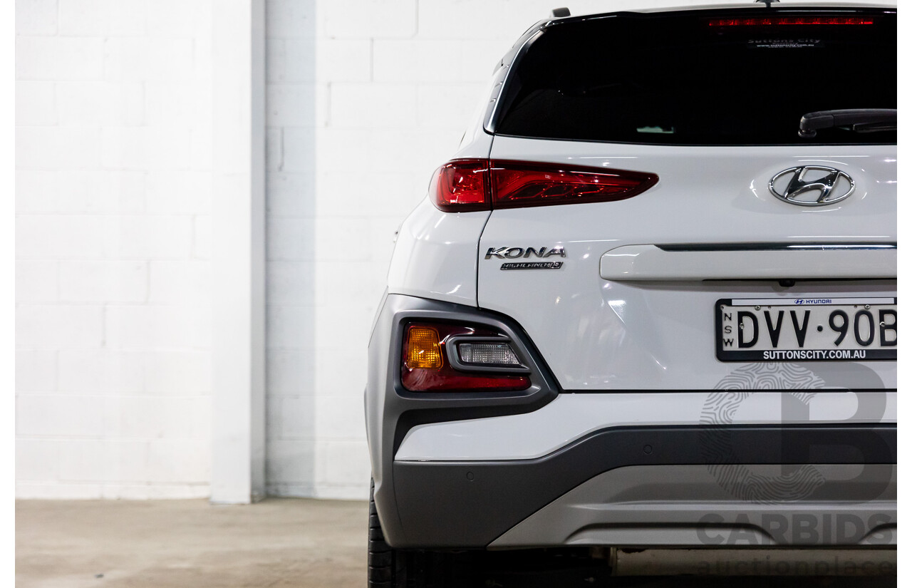 03/2018 Hyundai Kona Highlander (AWD) OS 4d Wagon Chalk White Turbo 1.6L