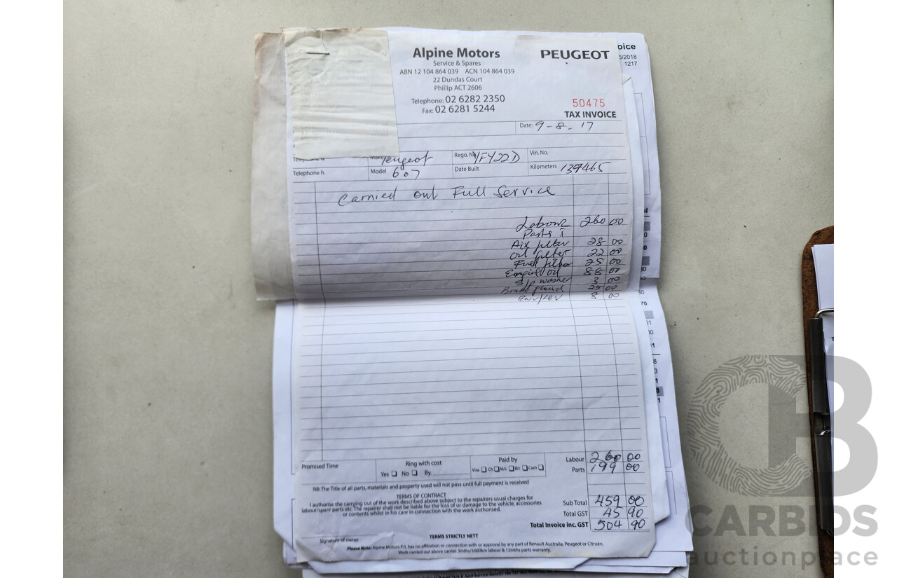 1/2005 Peugeot 607   4d Sedan Black 2.9L