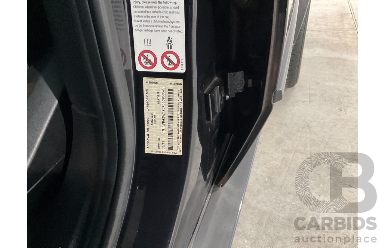 8/2013 Bmw X5 Xdrive 30d M Sport E70 MY12 UPGRADE 4d Wagon Carbon Black Metallic Turbo Diesel 3.0L