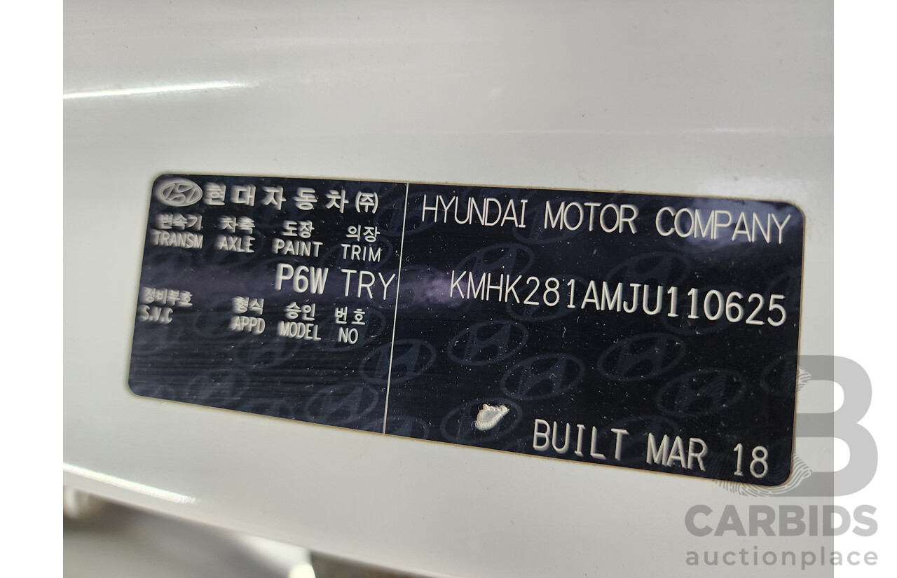 5/2018 Hyundai Kona Active (fwd) OS MY18 4d Wagon White 2.0L