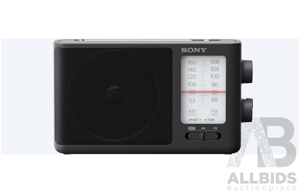 SONY ICF506 FM/AM Analog Tuning Portable Radio - Black
