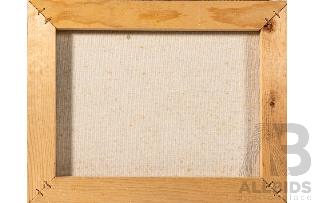 Joe Slay III (20th Century, American), Afternoon Settling Over Mountain, Original Oil on Canvas, 28 x 35 cm