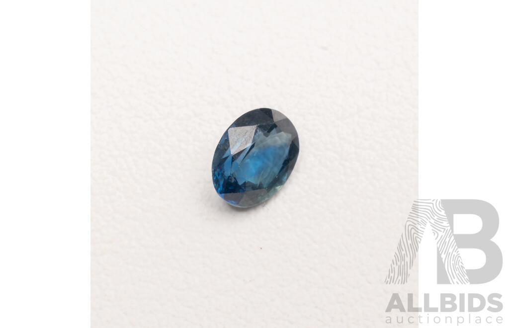 Teal Sapphire, Natural Corundum Oval Cut Gemstone, 1.05ct, Origin Madagascar