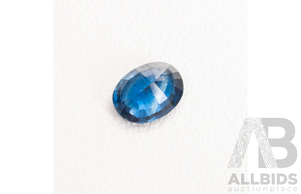 Teal Sapphire, Natural Corundum Oval Cut Gemstone, 1.05ct, Origin Madagascar
