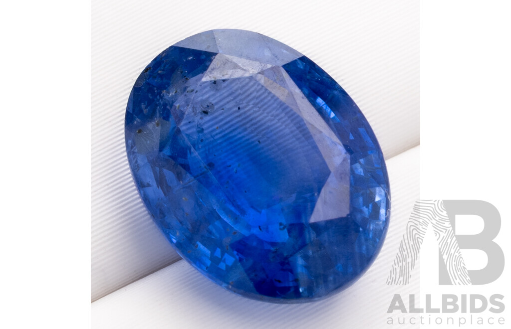 Ceylon Sapphire, Natural Corundum Oval Cut Cornflour Blue Gemstone 4.08ct, Certified