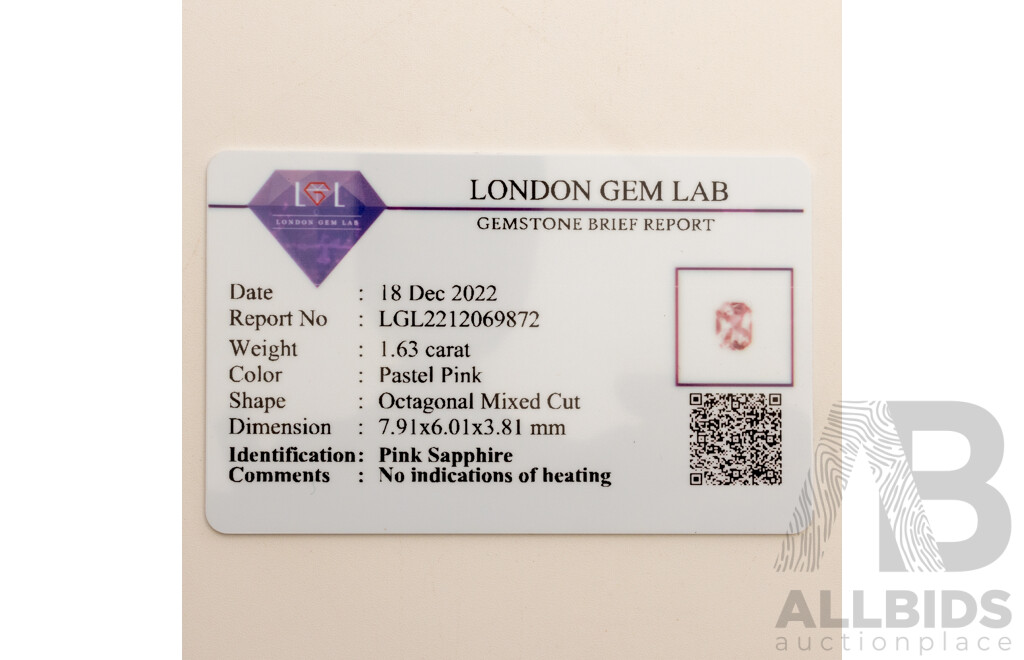 1.63ct Pink Sapphire