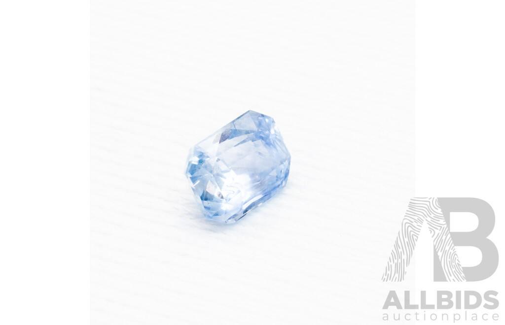 1.5ct Emerald Cut Sky Blue Sapphire - High Quality