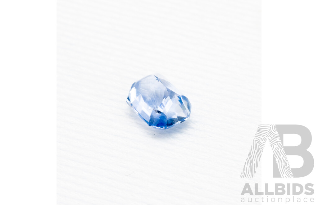 1.5ct Emerald Cut Sky Blue Sapphire - High Quality