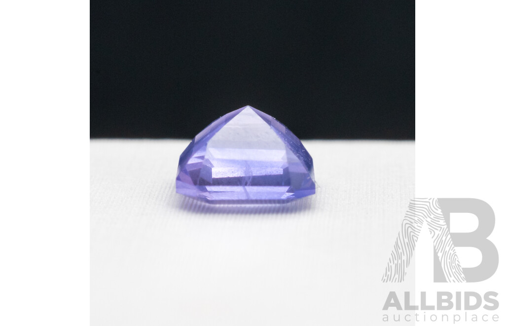 1ct Elongated Asscher Cut Violet Sapphire