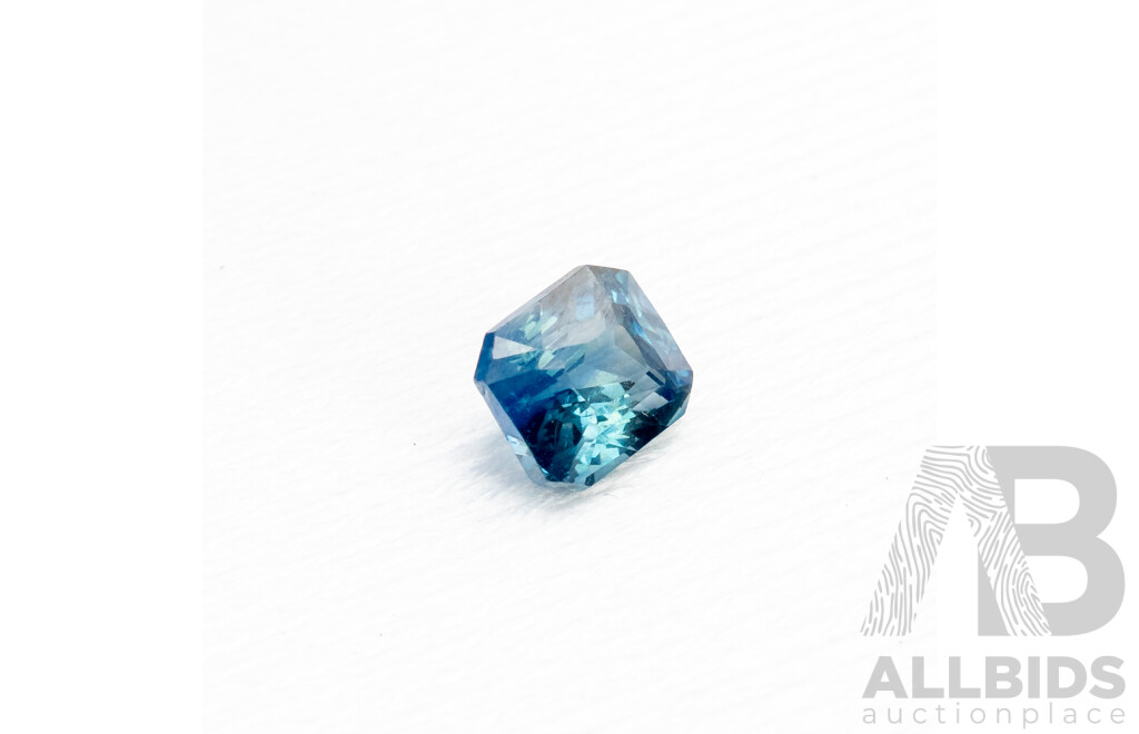 1.4ct Elongated Emerald Cut Parti Sapphire