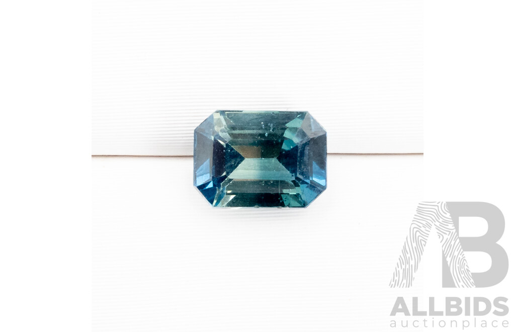 1ct Emerald Cut Parti Sapphire