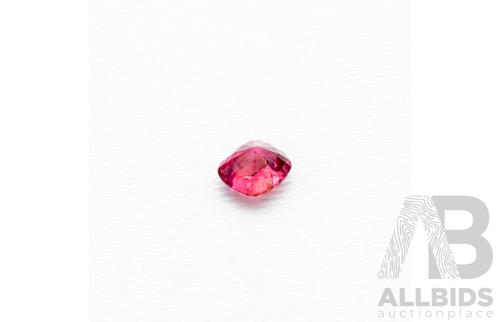 2ct Elongated Cushion Cut Orangish Pink Spinel